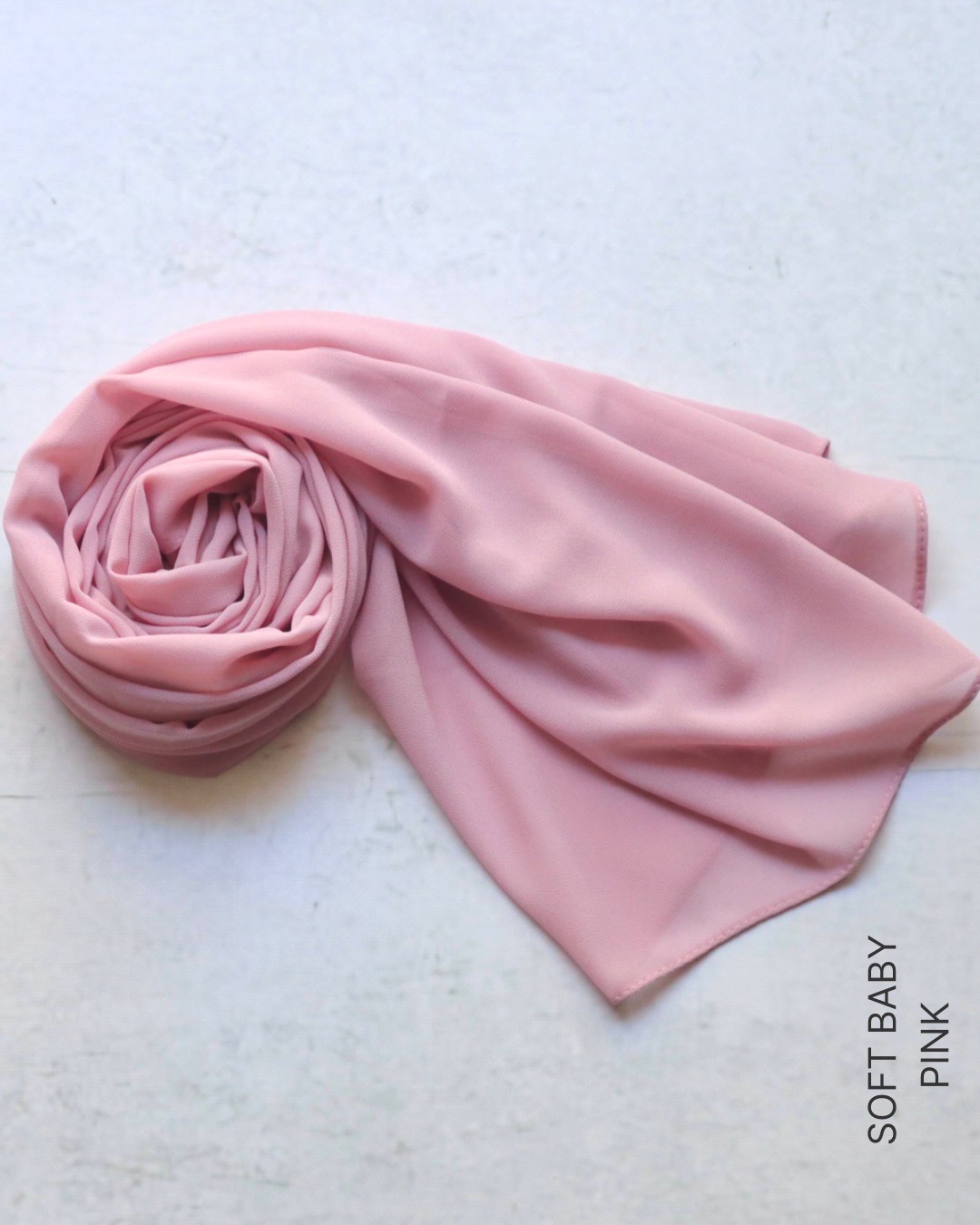 Shop Chiffon Hijabs & Shawls - Soft Baby Pink Online | Modesty Hut