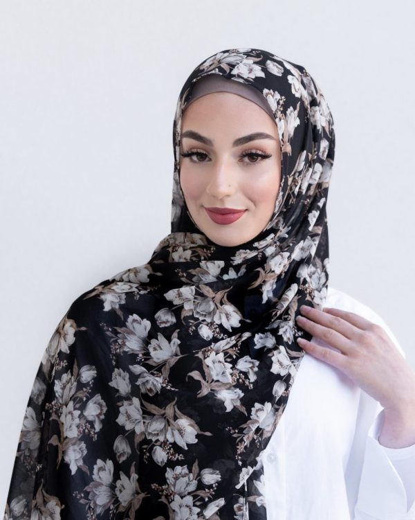 Floral Chiffon Hijabs & Shawls - Floral Valley Online