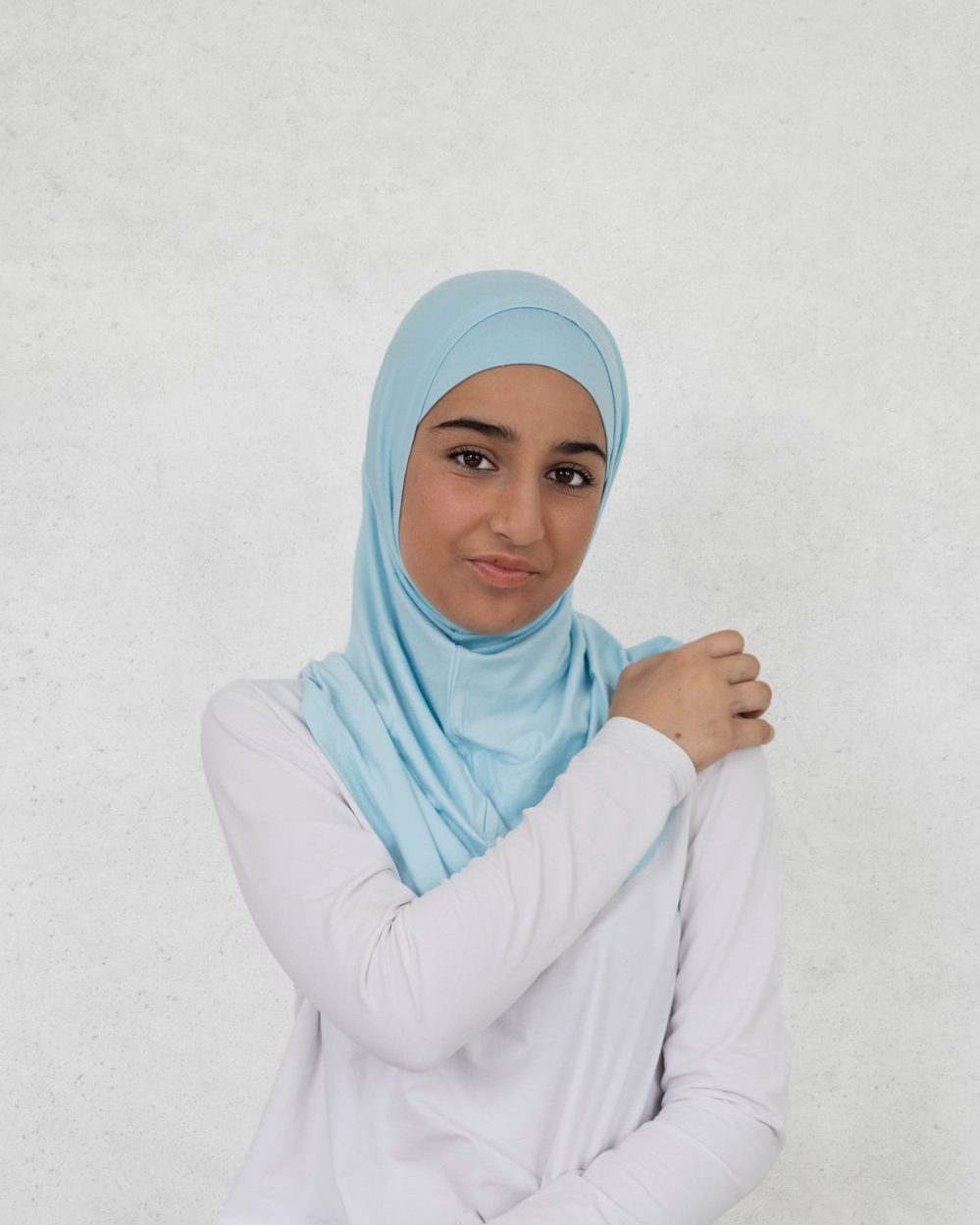 Shop Two Piece Slip On Hijabs Sky Blue Online Modesty Hut
